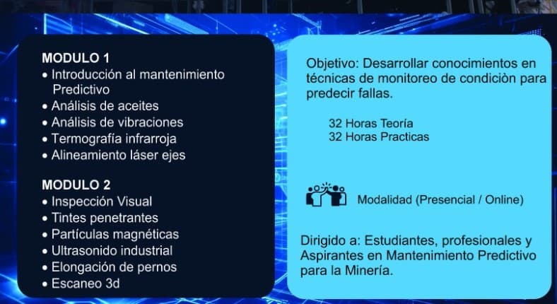 curso Técnicas de Mantenimiento Predictivo Aplicado a Minería